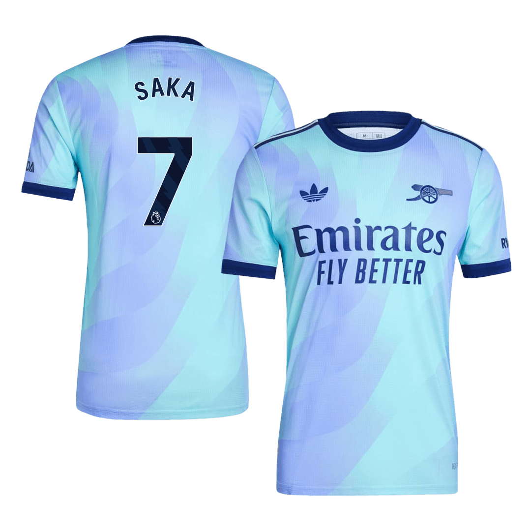 SAKA #7 Arsenal Third Away Soccer Jersey 2024/25 Player Version