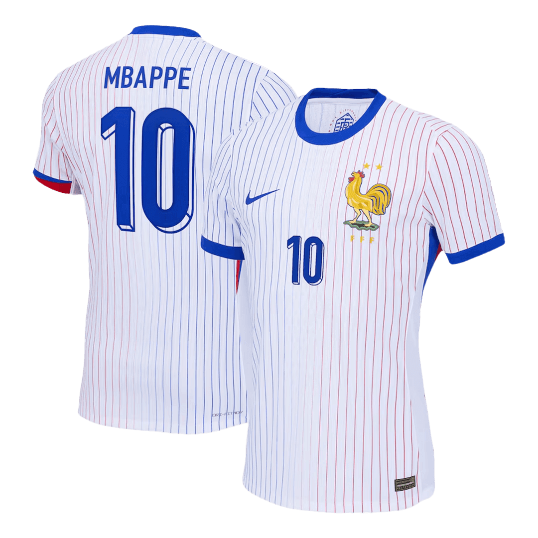 Authentic MBAPPE #10 France Away Soccer Jersey Euro 2024