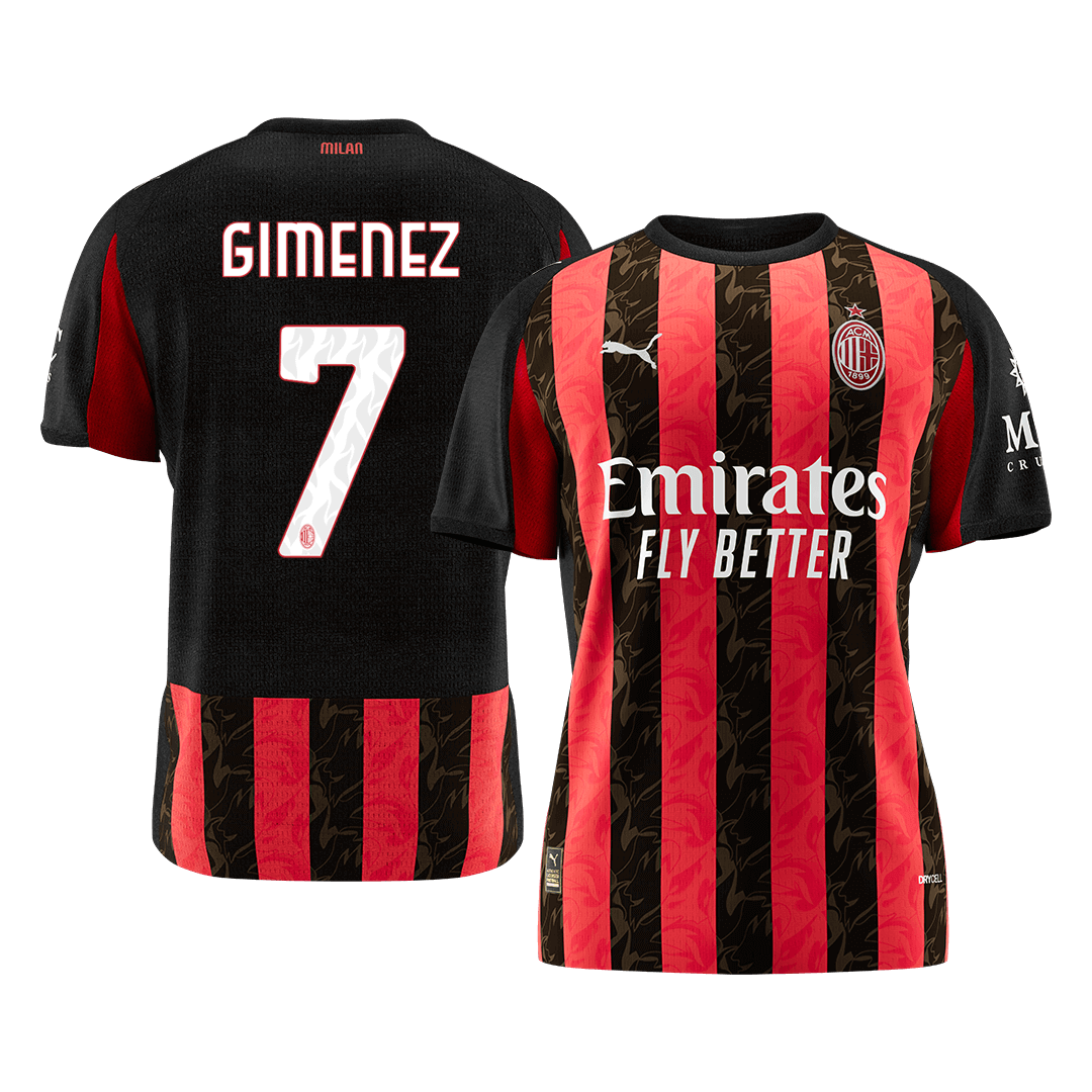 GIMENEZ #7 AC Milan 
 Home Soccer Jersey 2025/26