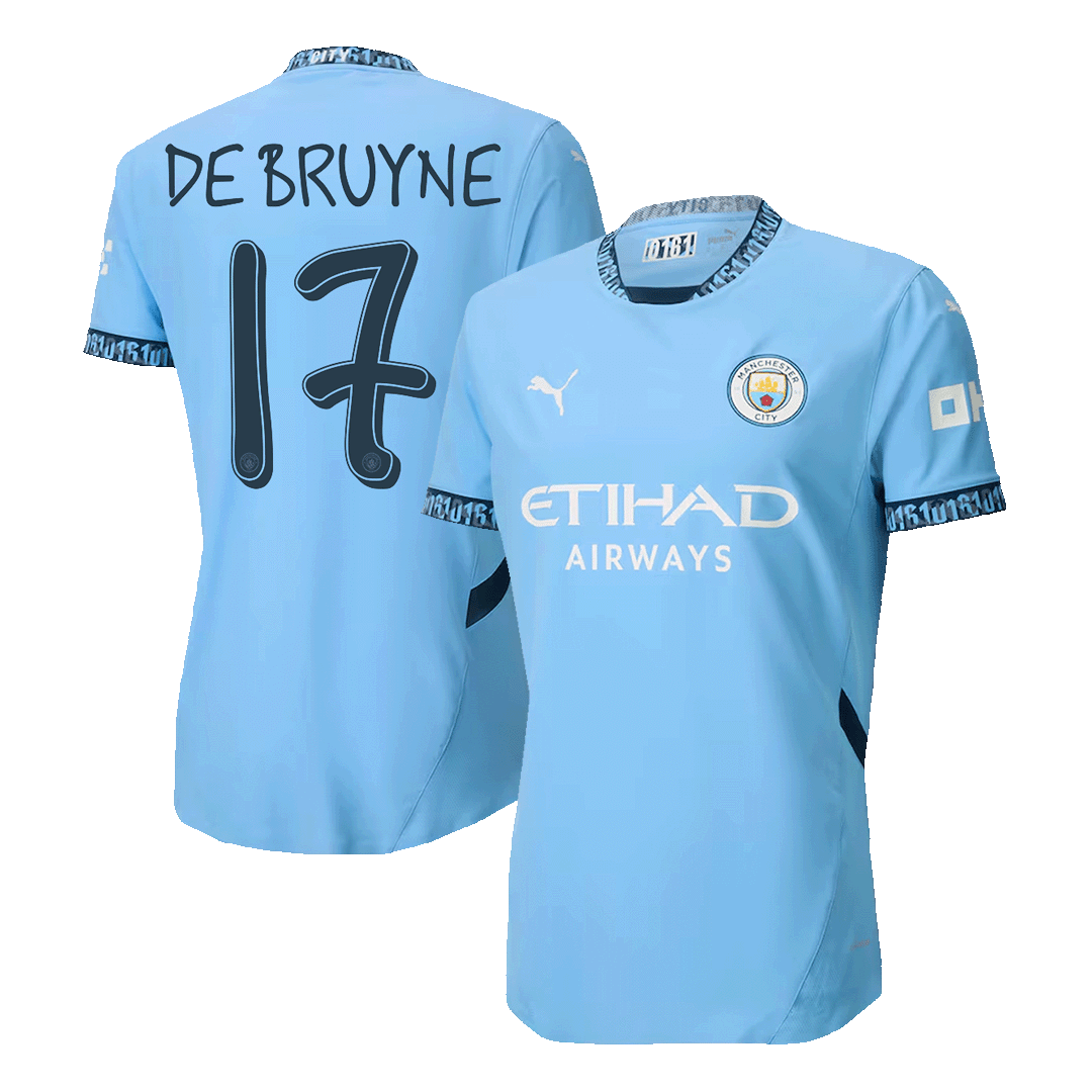 DE BRUYNE #17 Manchester City Home Soccer Jersey 2024/25 - UCL Player Version