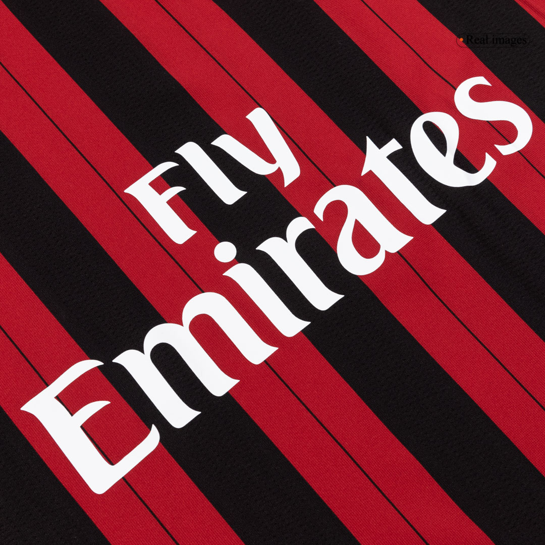 Retro 2013/14 AC Milan Home Long Sleeve Soccer Jersey - Image 6