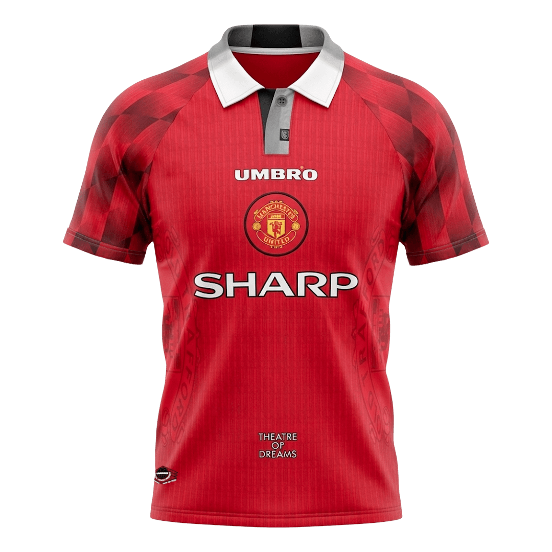 Retro 1996/97 Manchester United Home Soccer Jersey - Image 2