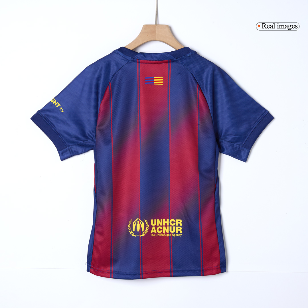 Kid's Barcelona Home Soccer Jersey Kit(Jersey+Shorts+Socks) 2025/26 - Image 4