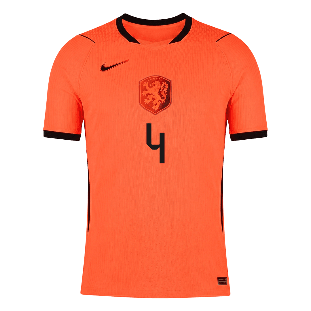 VIRGIL #4 Netherlands Home Soccer Jersey 2026 Player Version - Image 4