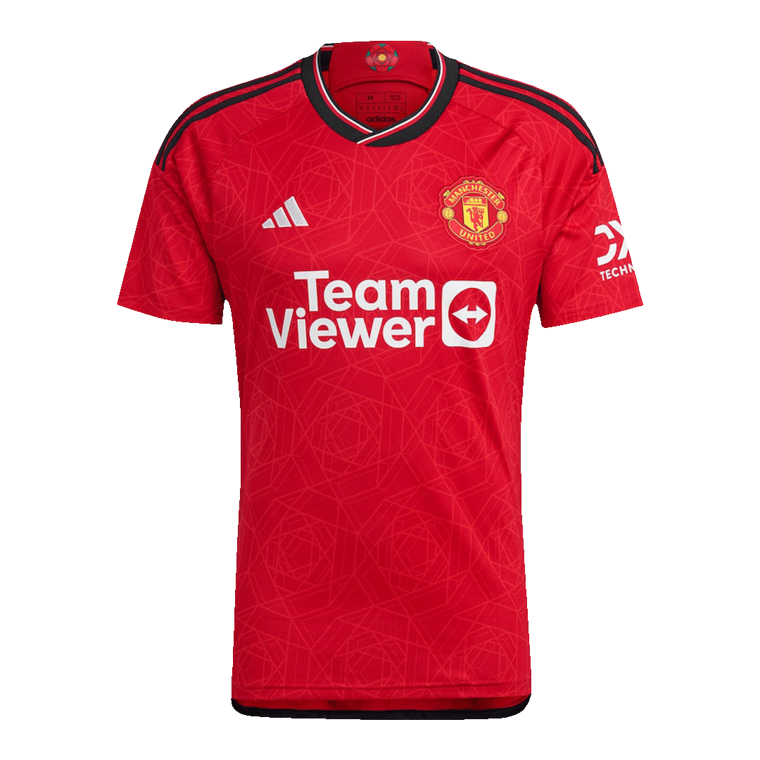 SANCHO #25 Manchester United Home Soccer Jersey 2023/24 - Image 2