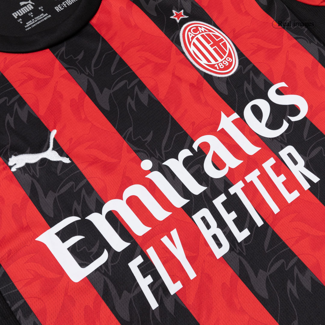 AC Milan Home Long Sleeve Soccer Jersey 2025/26 - Image 8