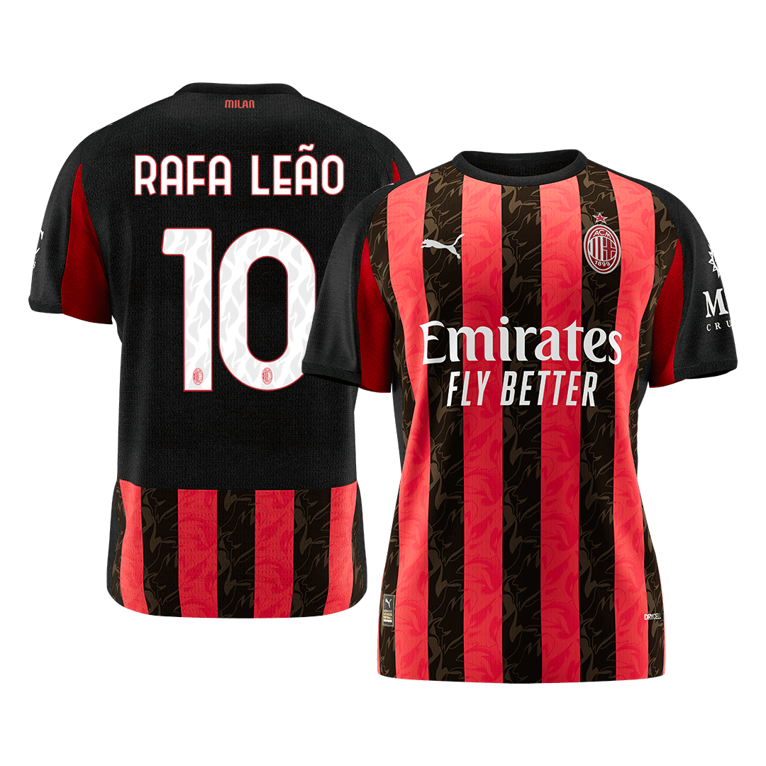RAFA LEÃO #10 AC Milan 
 Home Soccer Jersey 2025/26