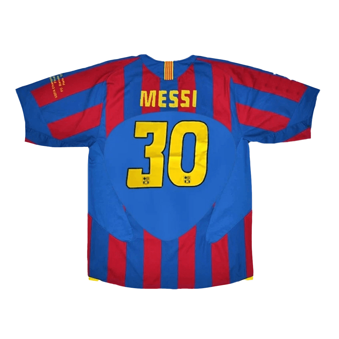 Retro MESSI #30 2005/06 Barcelona Home Soccer Jersey