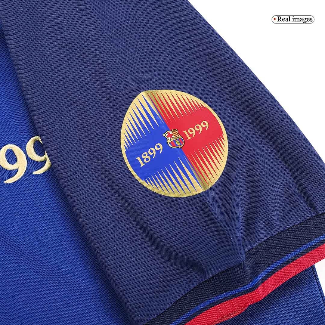 Retro 1999/00 Barcelona Home Soccer Jersey - Image 8
