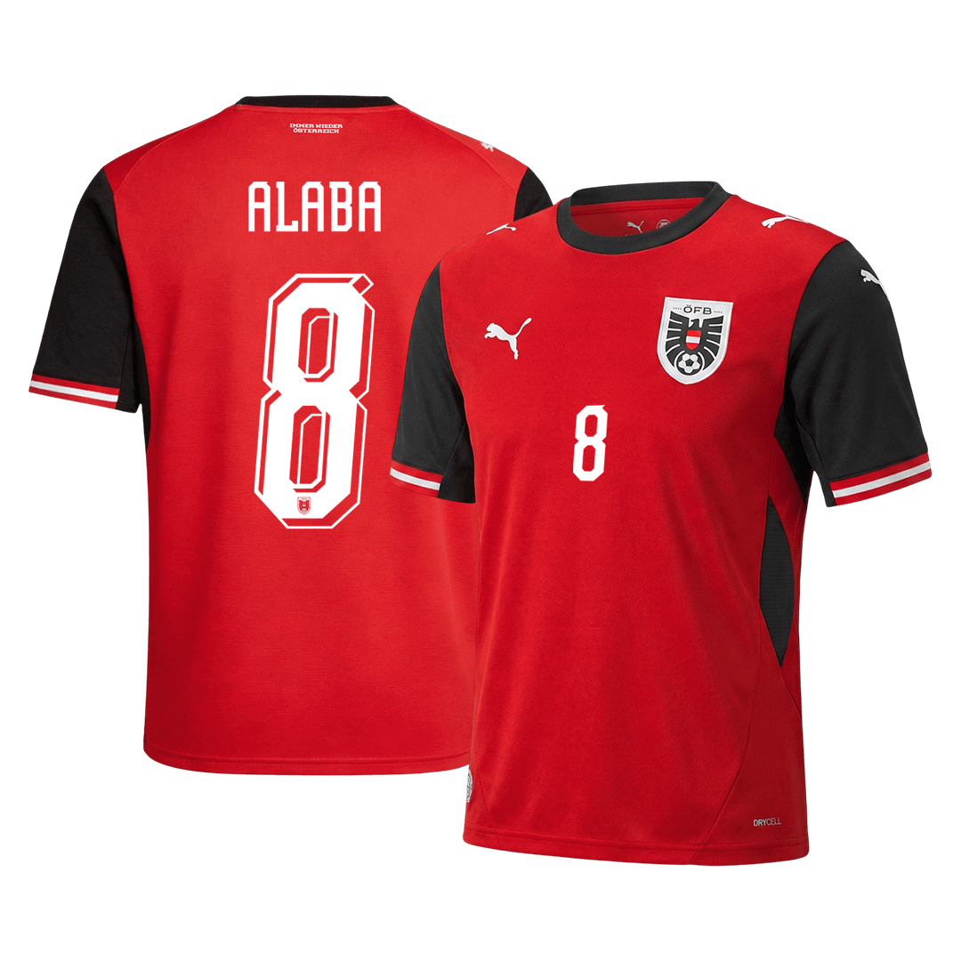 ALABA #8 Austria Home Soccer Jersey 2026