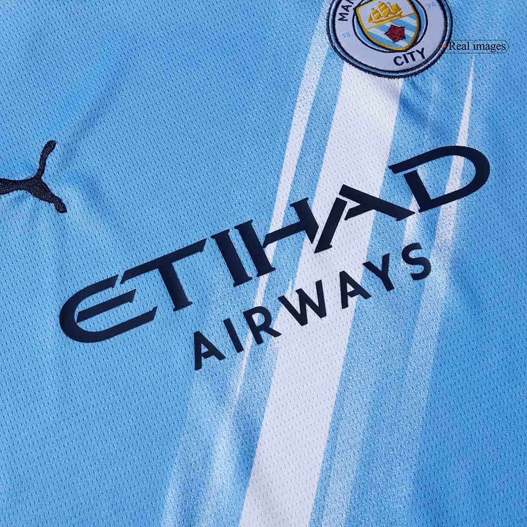 Kid's Manchester City Home Soccer Jersey Kit(Jersey+Shorts+Socks) 2025/26 - Image 10