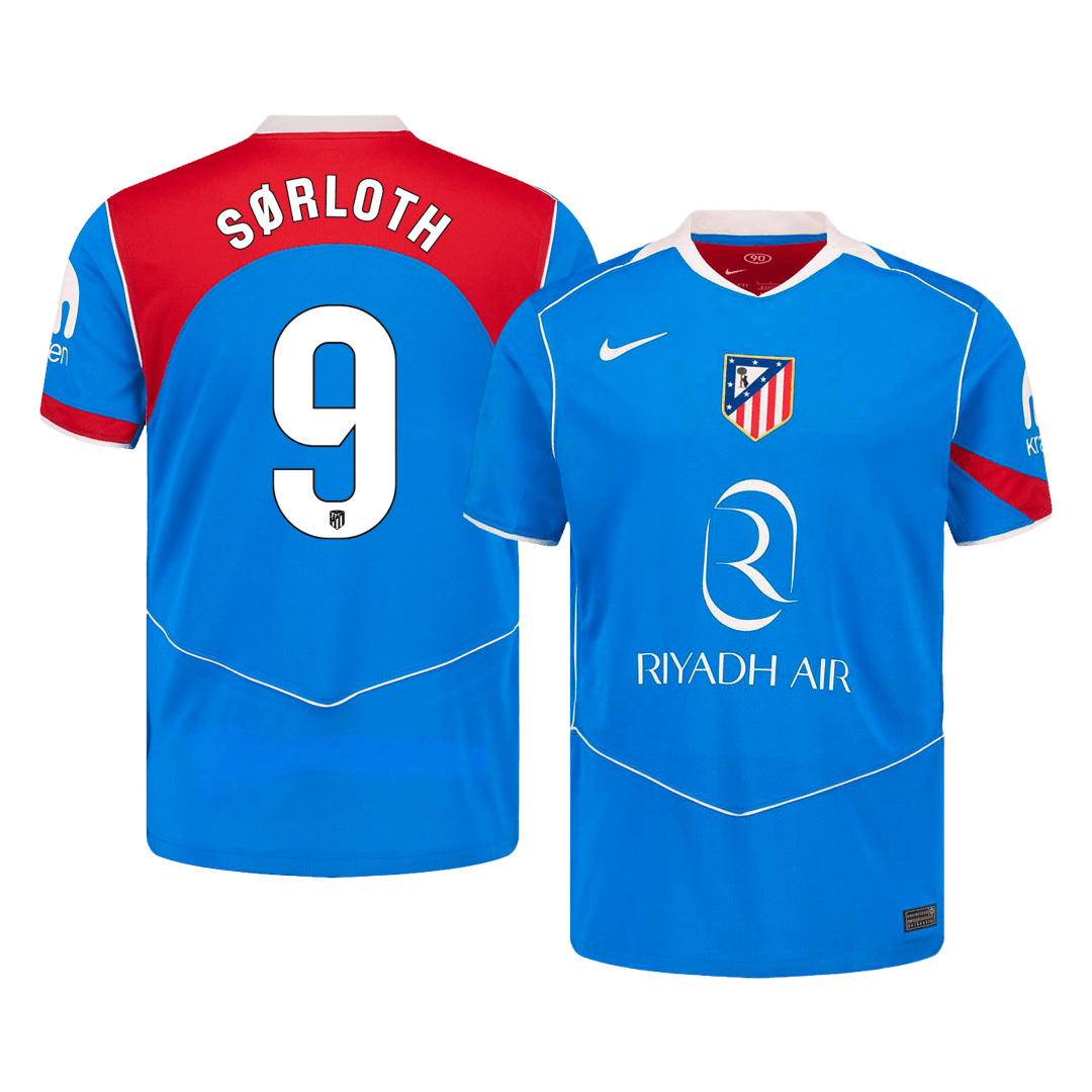 SØRLOTH #9 Atletico Madrid Third Away Soccer Jersey 2025/26