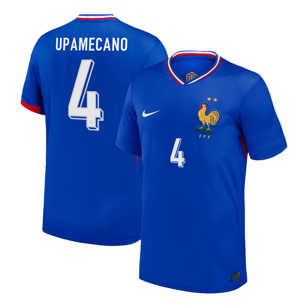 UPAMECANO #4 France Home Soccer Jersey 2024