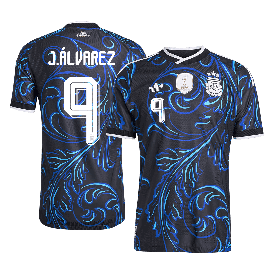 J. ÁLVAREZ #9 Argentina Away Soccer Jersey 2026 Player Version