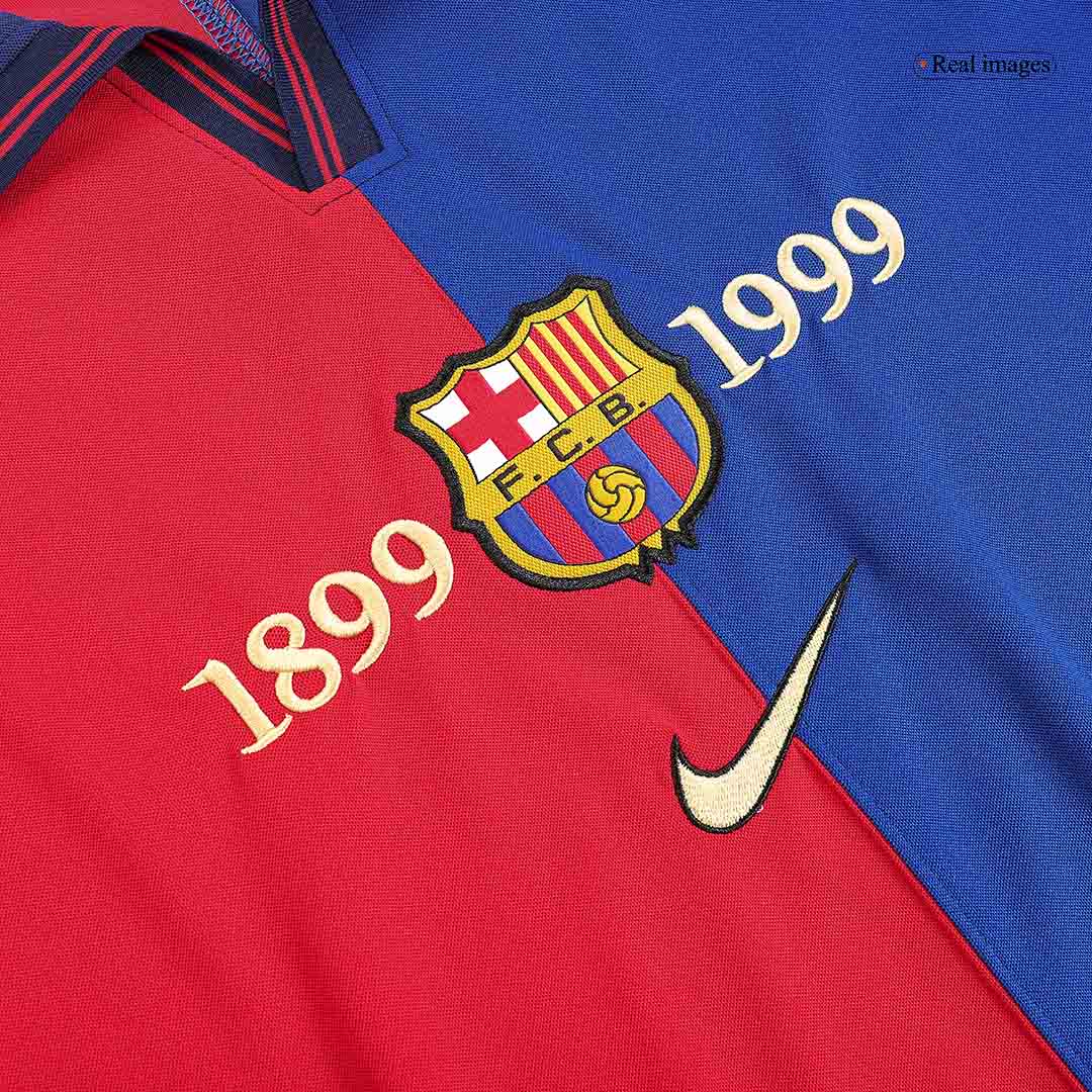 Retro 1999/00 Barcelona Home Soccer Jersey - Image 5