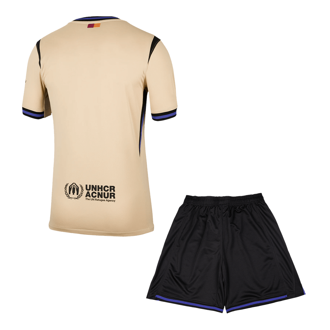 Barcelona Away Soccer Jersey Kit(Jersey+Shorts) 2025/26 - Image 2
