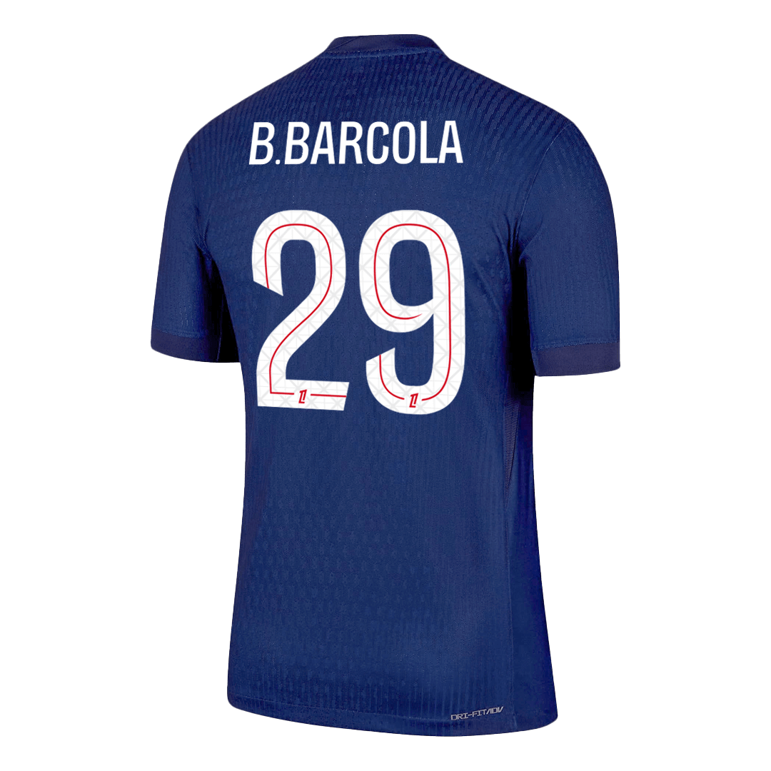 Authentic B.BARCOLA #29 PSG Home Soccer Jersey 2025/26 - Image 3