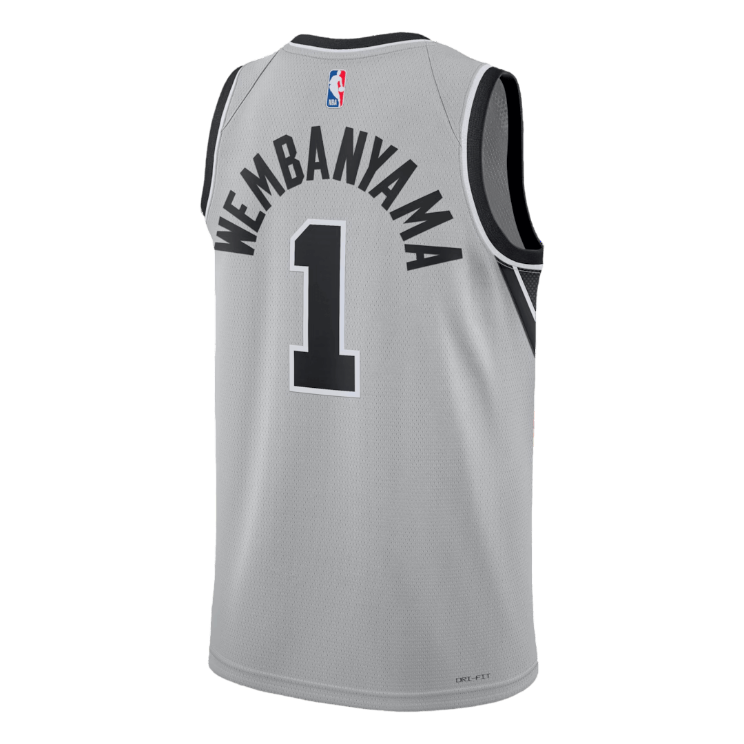 San Antonio Spurs Wembanyama #1 Swingman NBA Jersey - Statement Edition - Image 3
