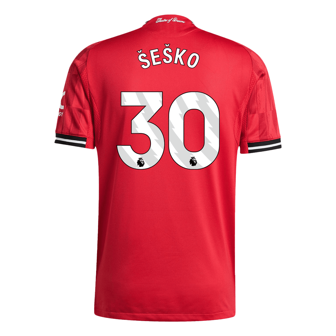 ŠEŠKO #30 Manchester United Home Soccer Jersey 2025/26 Player Version - Image 2