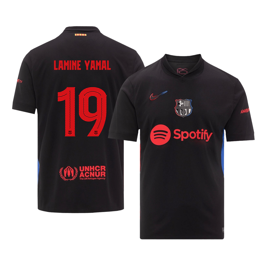 LAMINE YAMAL #19 Barcelona Away Soccer Jersey 2024/25 -UCL