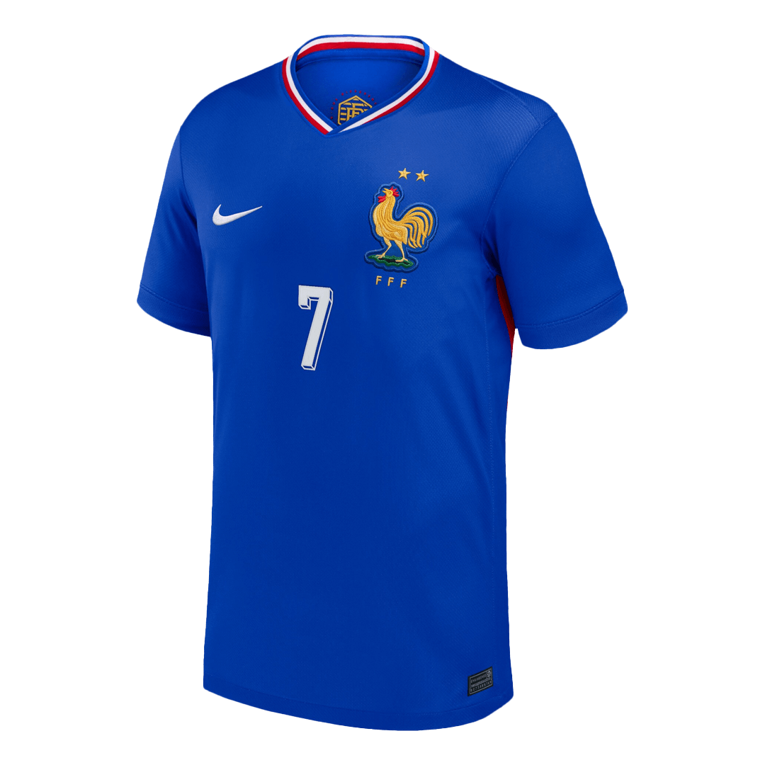 GRIEZMANN #7 France Home Soccer Jersey 2024 - Image 2