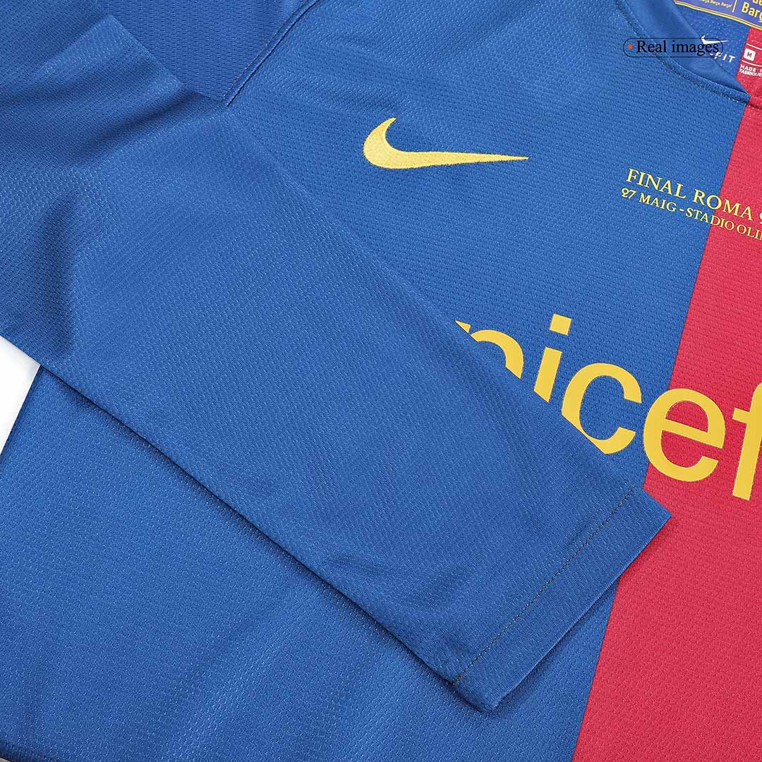 Retro MESSI #10 2008/09 Barcelona Home Long Sleeve Soccer Jersey - Image 6