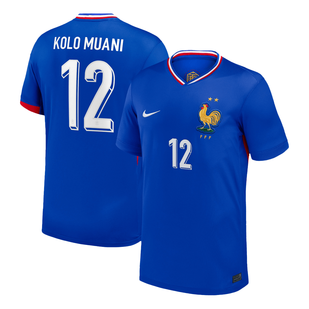 KOLO MUANI #12 France Home Soccer Jersey 2024