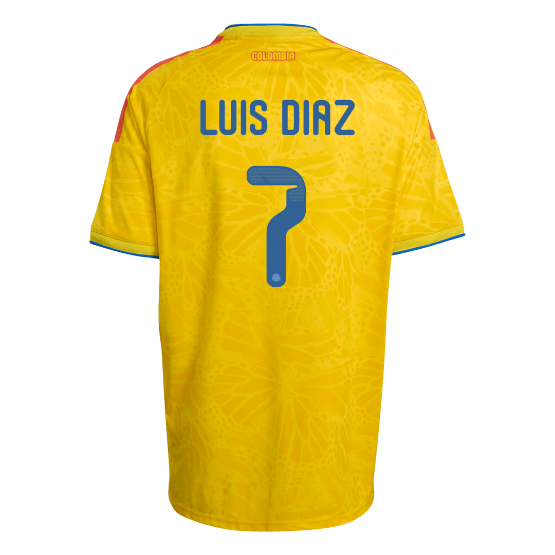 LUIS DíAZ #7 Colombia Home Soccer Jersey 2026 - Image 3