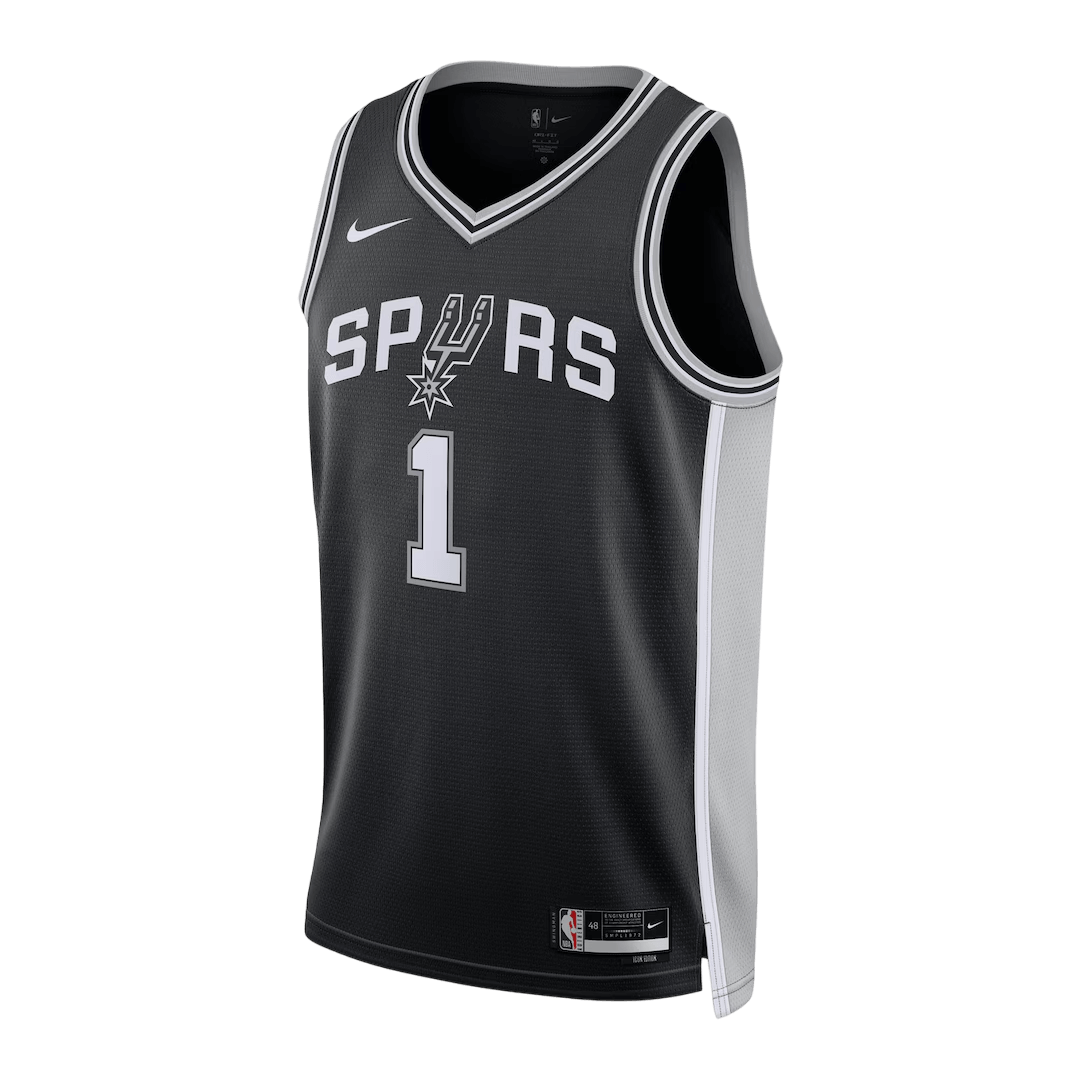 San Antonio Spurs Wembanyama #1 Swingman NBA Jersey - Icon Edition - Image 2