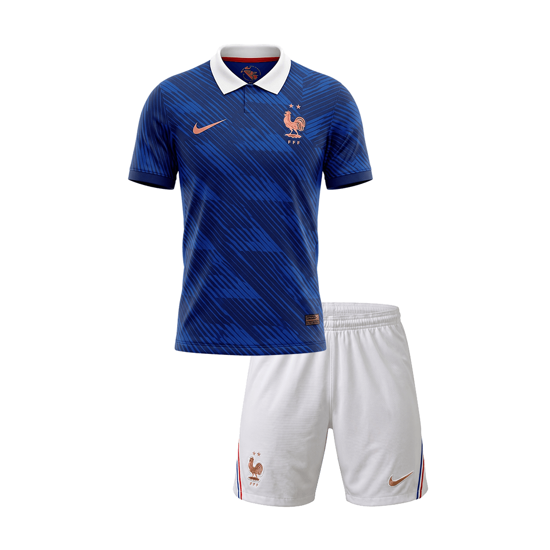 Kid's France Home Soccer Jersey Kit(Jersey+Shorts) 2026