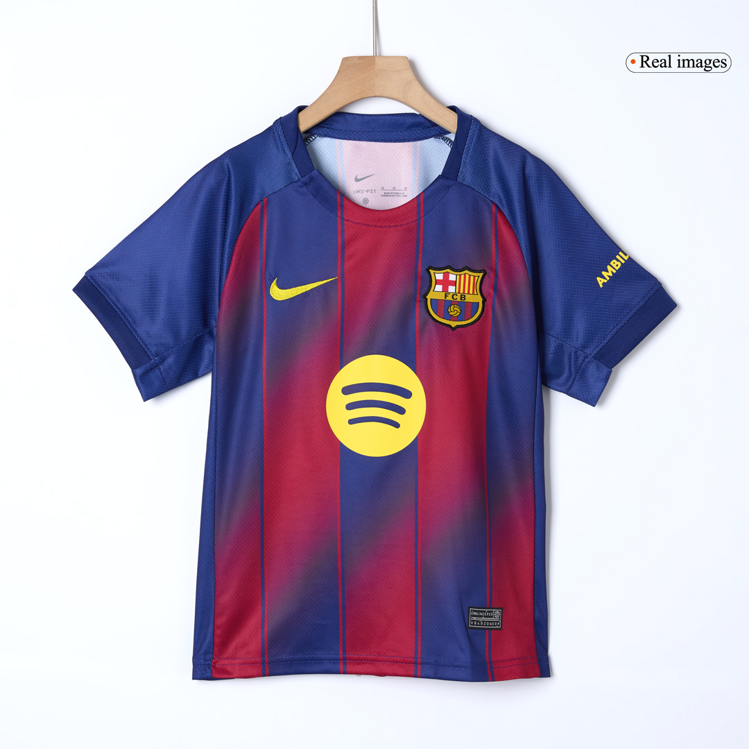 Kid's Barcelona Home Soccer Jersey Kit(Jersey+Shorts+Socks) 2025/26 - Image 3