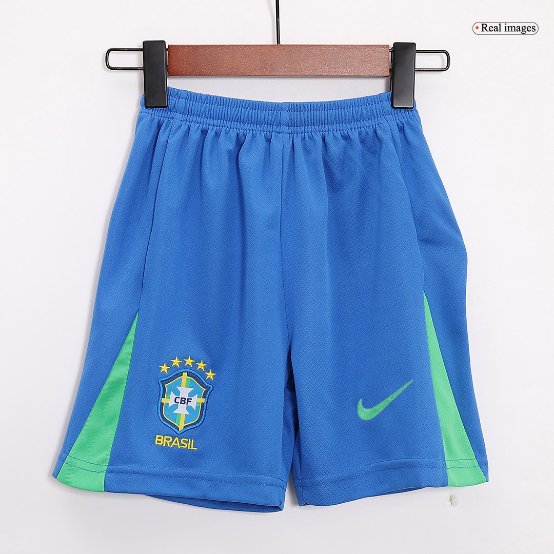Kid's Brazil Home Soccer Jersey Kit(Jersey+Shorts) Copa America 2024 - Image 6