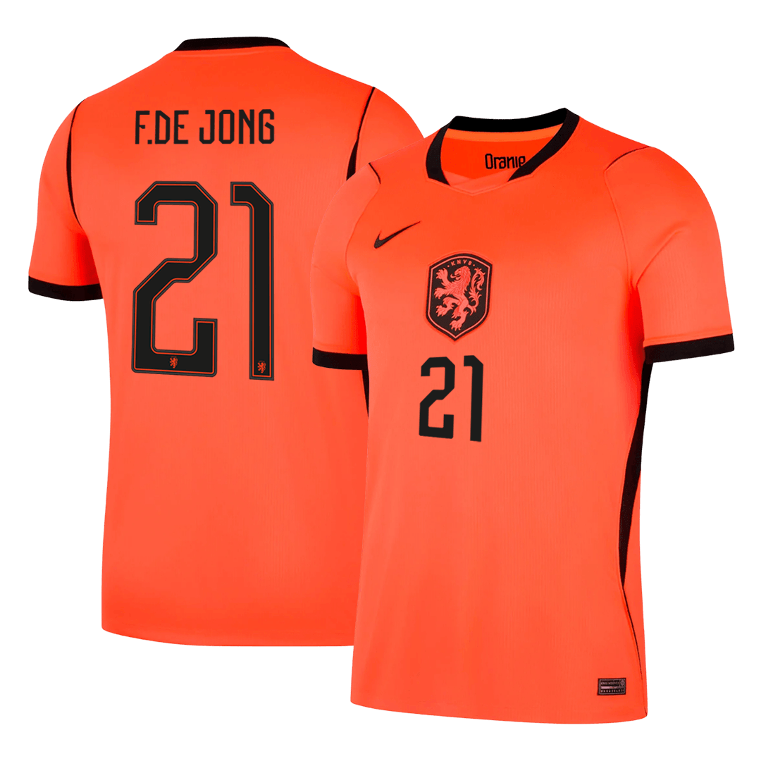 F.DE JONG #21 Netherlands Home Soccer Jersey 2026