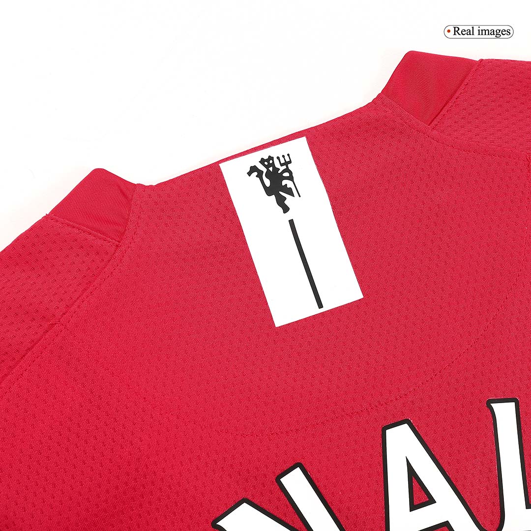 Retro RONALDO #7 2007/08 Manchester United Home Long Sleeve Soccer Jersey - Image 8
