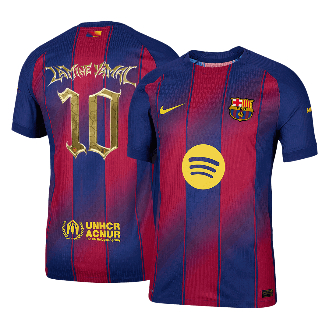 LAMINE YAMAL #10 Barcelona Home Soccer Jersey 2025/26 Player Version