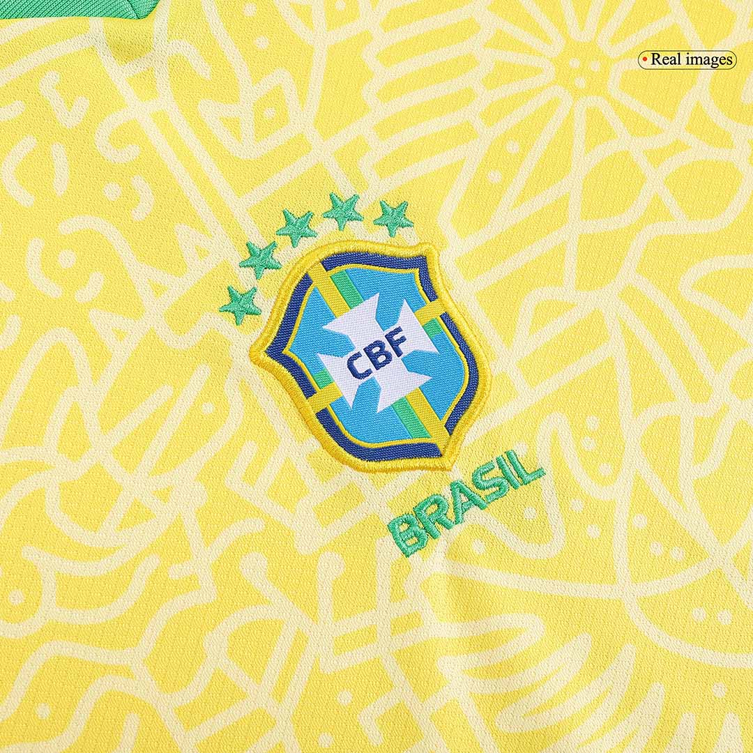 Kid's Brazil Home Soccer Jersey Kit(Jersey+Shorts) Copa America 2024 - Image 9