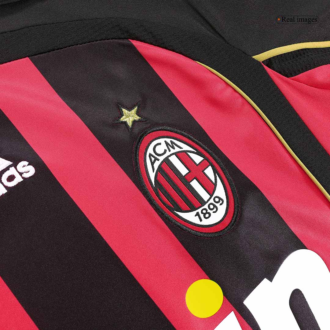 Retro KAKA' #22 2006/07 AC Milan Home Long Sleeve Soccer Jersey - Image 7