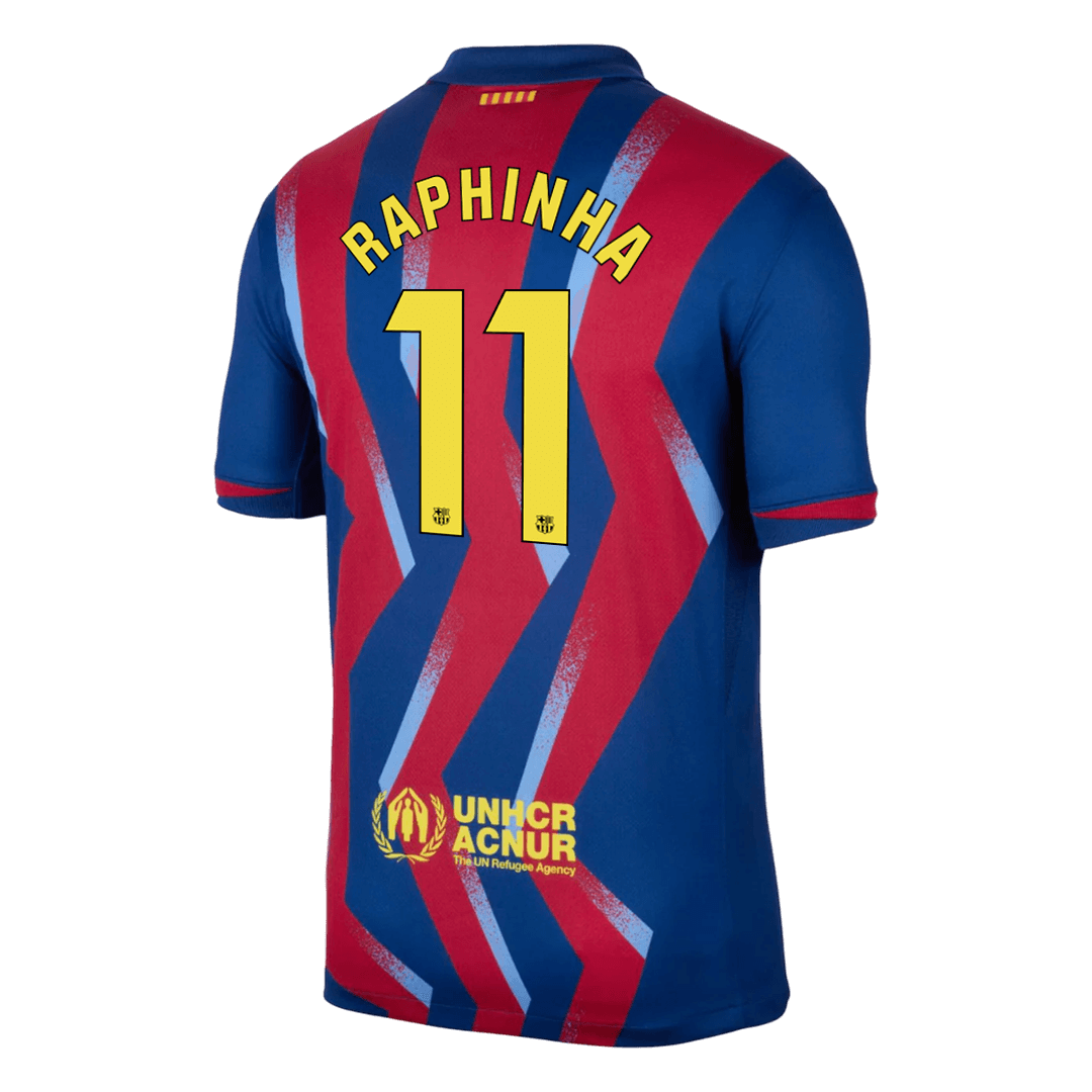 RAPHINHA #11 Barcelona Fourth Away Soccer Jersey 2025/26 - Image 3