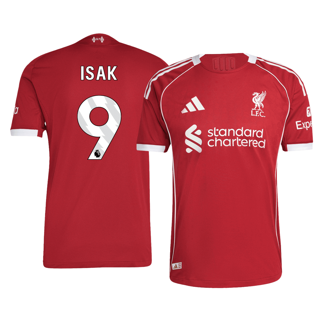 ISAK #9 Liverpool Home Soccer Jersey 2025/26 Player Version