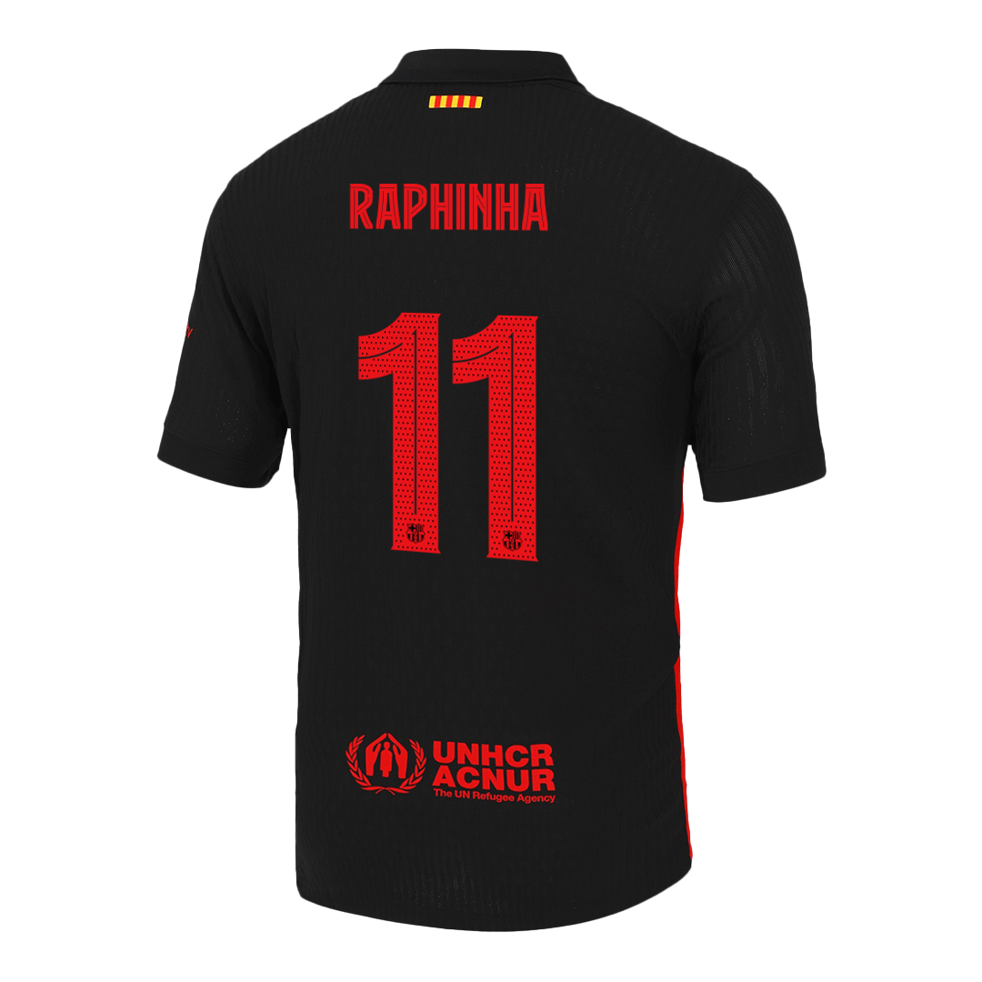 RAPHINHA #11 Barcelona Away Soccer Jersey 2024/25 - UCL (Spotify Logo Without Text) Player Version - Image 3
