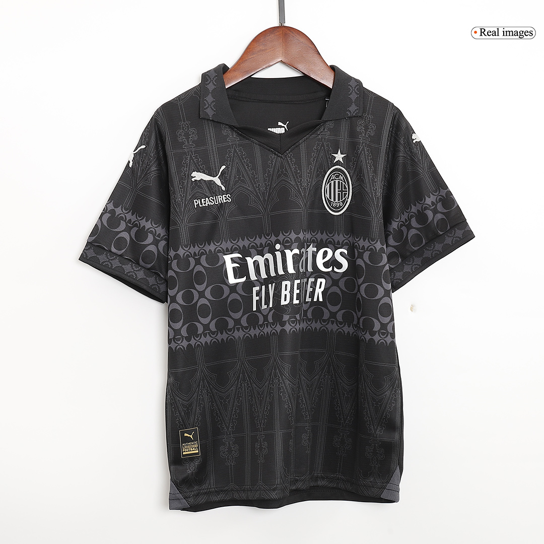 Kid's AC Milan x Pleasures Fourth Away Soccer Jersey Kit(Jersey+Shorts) 2023/24 - Image 2