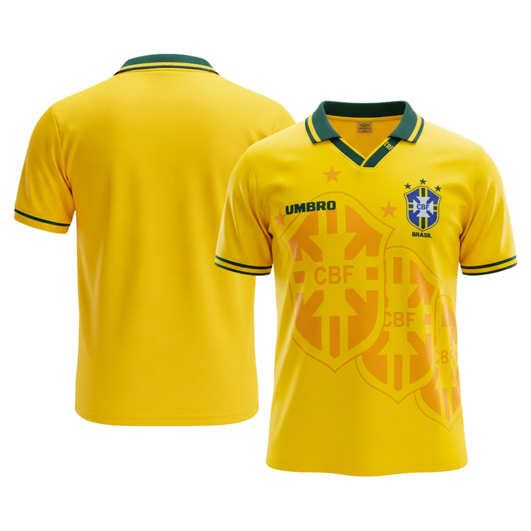 Retro 1994 Brazil Home Soccer Jersey - Image 3