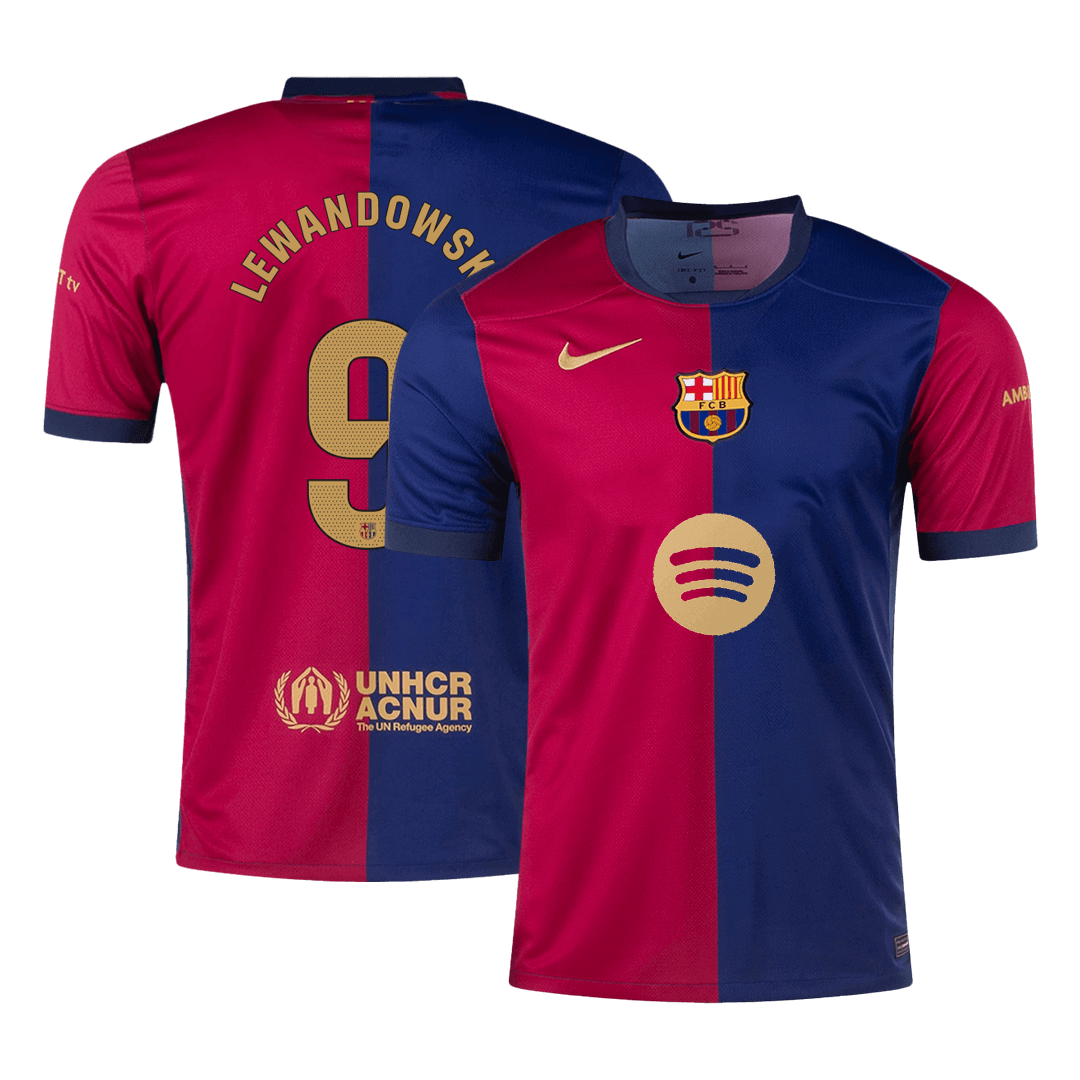 LEWANDOWSKI #9 Barcelona Home Soccer Jersey 2024/25