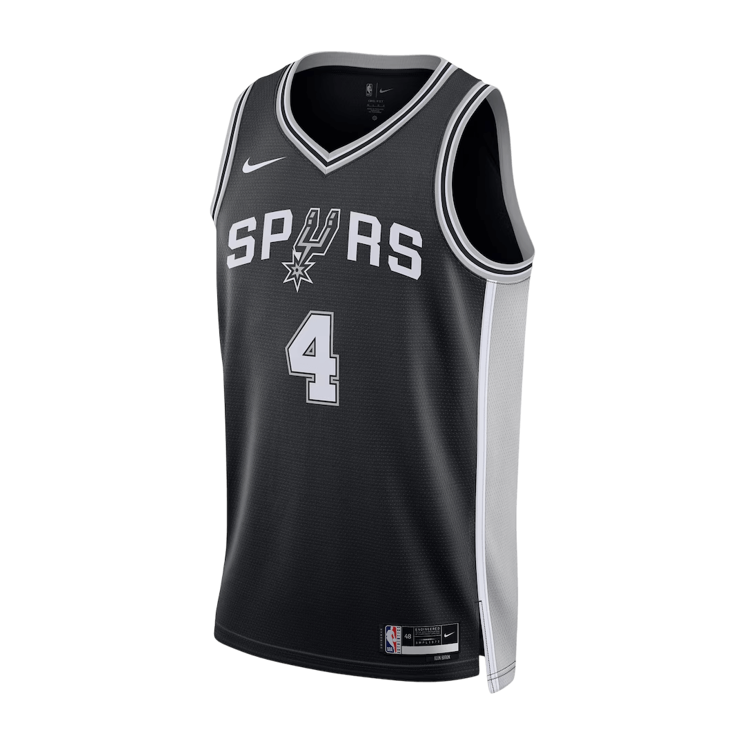 San Antonio Spurs Fox #4 Swingman NBA Jersey - Icon Edition - Image 2