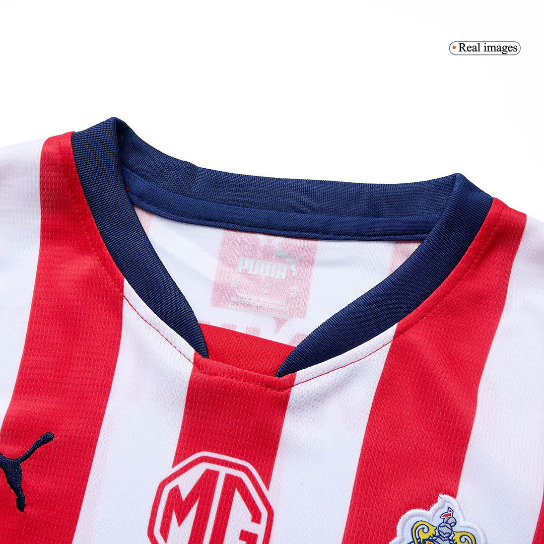 Kid's Chivas Home Soccer Jersey Kit(Jersey+Shorts) 2024/25 - Image 6