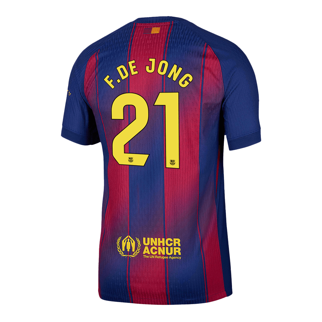 F.DE JONG #21 Barcelona Home Soccer Jersey 2025/26 Player Version - Image 3