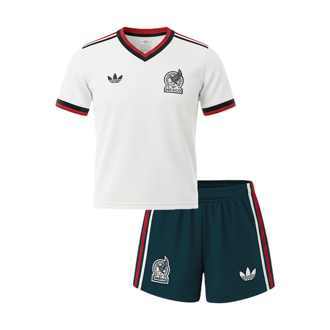 Kid's Mexico Away Soccer Jersey Kit(Jersey+Shorts) 2026