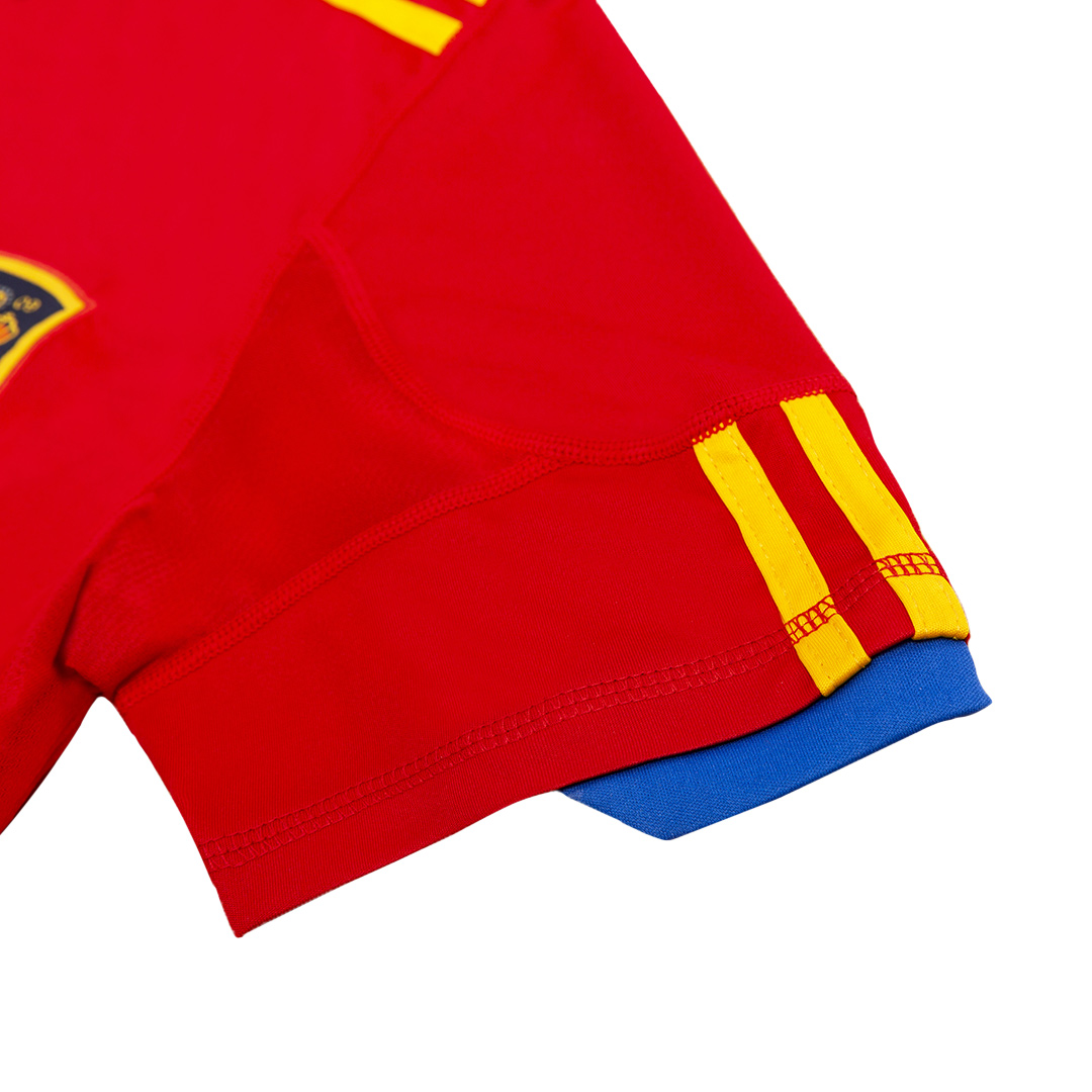 Retro A. INIESTA #6 2010 Spain Home Soccer Jersey - Image 4