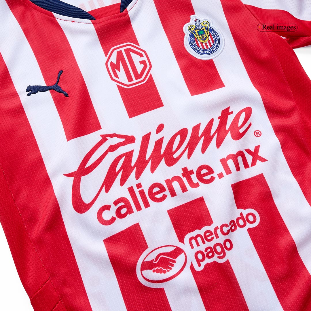 Kid's Chivas Home Soccer Jersey Kit(Jersey+Shorts) 2024/25 - Image 8