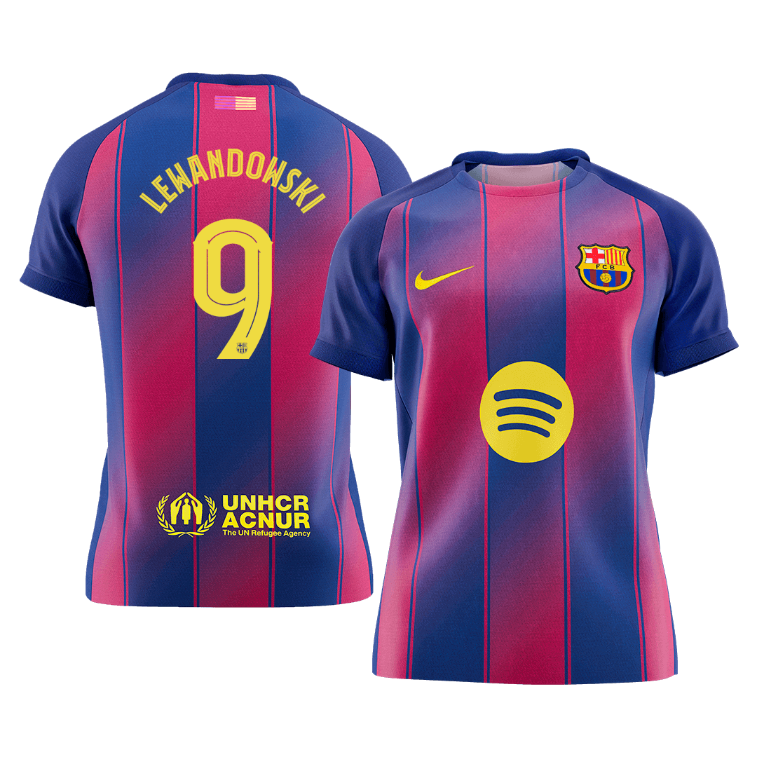 LEWANDOWSKI #9 Barcelona Home Soccer Jersey 2025/26 - UCL